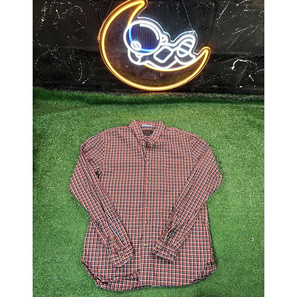 Scotch & Soda Button Down Shirt Mens Size Large Long Sleeve Buffalo Red Plaid